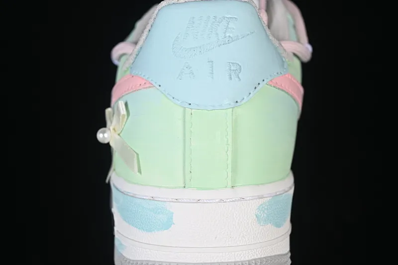 All categories Nk Air Force 1 Air Force series Nk Air Force 1 Low Air Force low top Nike Air Force 1'07 Low "Pink Cherry & Mint" Hand-painted graffiti Pink Cherry Mint Air Force One customized sneakers FB1839-818